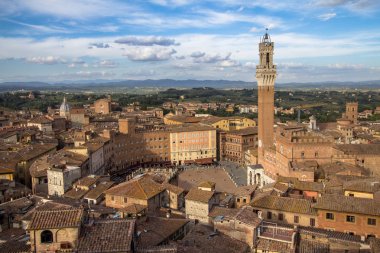 Siena, Toskana, İtalya'nın eski şehrin panoramik görünüm