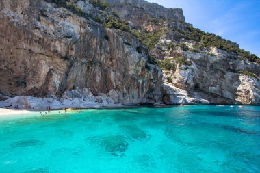 Cala Mariolu, bir plaj 'Golfo di Orosei', Sardunya, İtalya.