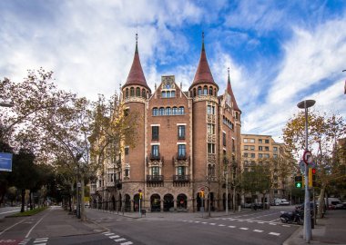 Casa de les Punxes in Barcelona clipart