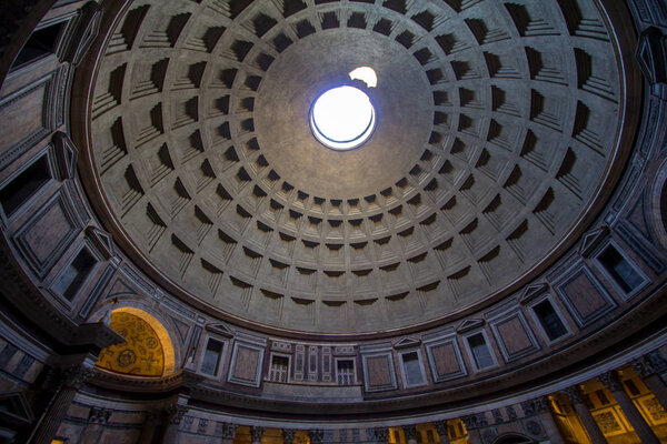 antheon with the famous ray of light from the top, Rome