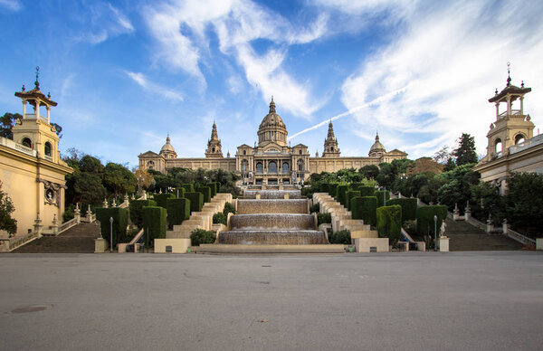National Palace of Barcelona on mountain Montjuic, Spain