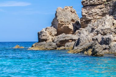 Cala Mariolu, bir plaj 'Golfo di Orosei', Sardunya, İtalya