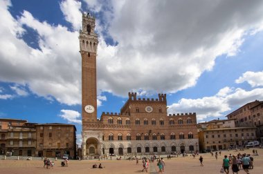 Palazzo Pubblico ile Piazza del Campo, Siena, İtalya