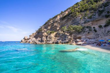 Cala Mariolu, bir plaj 'Golfo di Orosei', Sardunya, İtalya