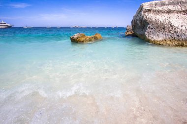 Cala Mariolu, bir plaj 'Golfo di Orosei', Sardunya, İtalya