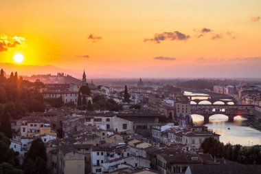 Gün batımında, İtalya Floransa görünümü 