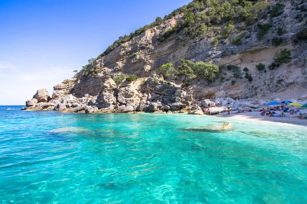 Cala Mariolu Een Strand Golfo Orosei Sardinië Italië — Stockfoto