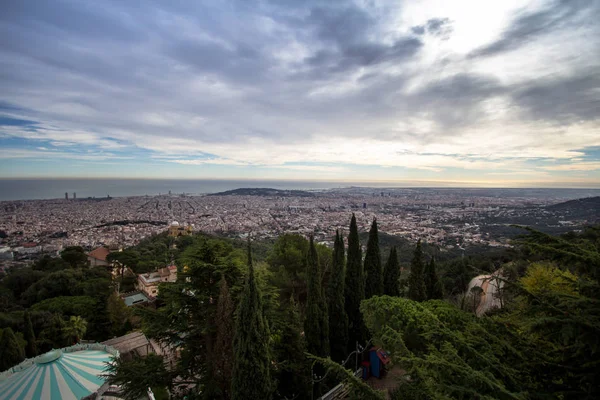 Panorama, Barcelona, Španělsko — Stock fotografie