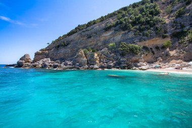 Cala Mariolu, bir plaj 'Golfo di Orosei', Sardunya, İtalya