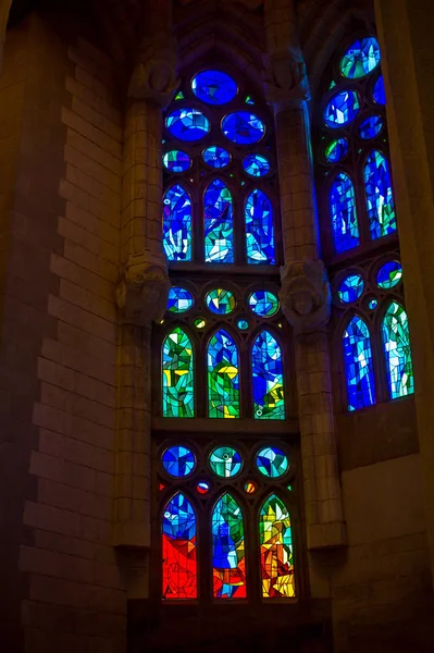 Sagrada Familia, vista interna a Barcellona — Foto Stock