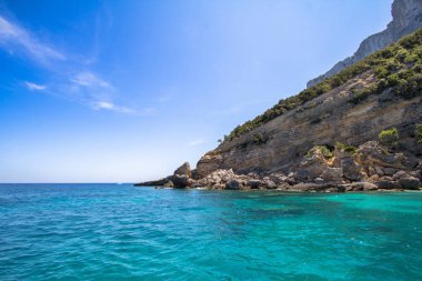 Cala Mariolu, bir plaj 'Golfo di Orosei', Sardunya, İtalya