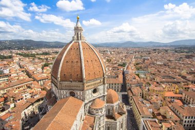Floransa Santa Maria del Fiore Kilisesi'nin kubbe Panorama görünüm