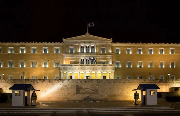 Parlamento geceleri - Atina, Yunanistan — Stok fotoğraf