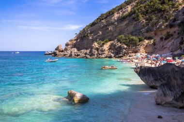Cala Mariolu, bir plaj 'Golfo di Orosei', Sardunya, İtalya