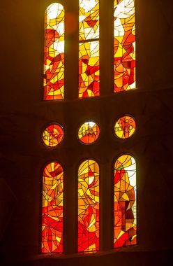 Sagrada Familia, interior view in Barcelona