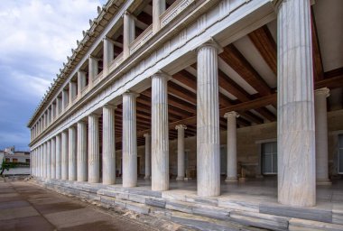 Geri yüklenen Stoa Attalos, Atina, Yunanistan