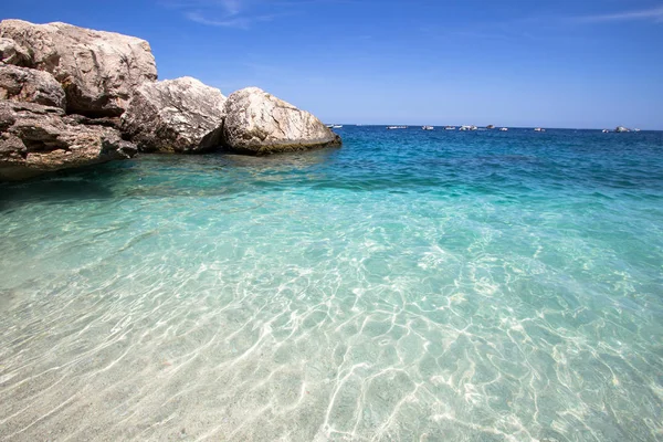 Cala Mariolu Plaża Golfo Orosei Sardynia Włochy — Zdjęcie stockowe