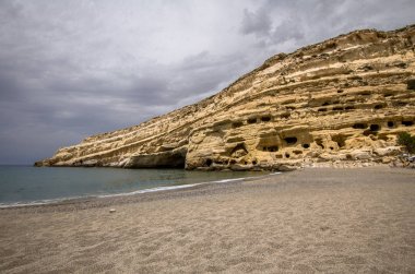 Matala beach, Crete, Yunanistan