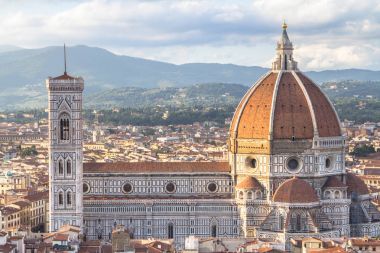 Görünümünü Basilica di Santa Maria del Fiore Floransa, Toskana bölgesindeki