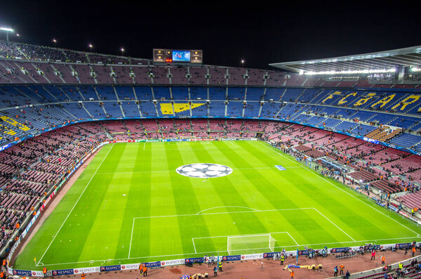 Camp Nou stadium before Champions League