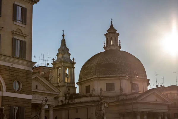 Veduta di piazza del Popolo a Roma — Foto Stock