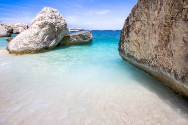 Cala Mariolu, bir plaj 'Golfo di Orosei', Sardunya, İtalya