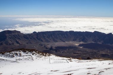 Volkan Teide Panorama görünümünden Tenerife, İspanya