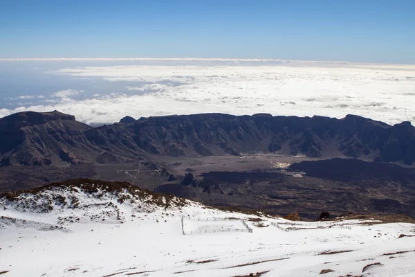 Vista panorámica desde el volcán Teide en Tenerife, España — Foto de Stock