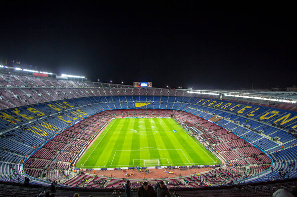 Camp Nou stadium before Champions League