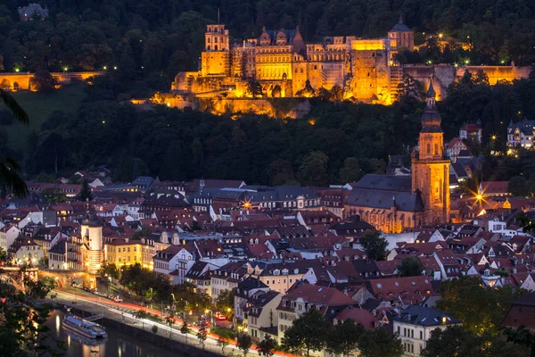 Met het oog op kasteel, Heidelberg, Duitsland — Stockfoto