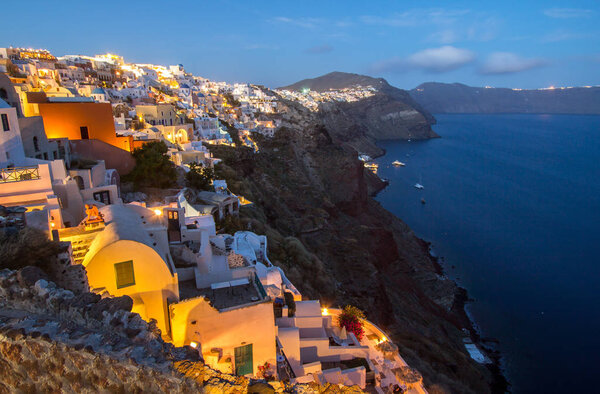 Twilight on Santorini, Greece