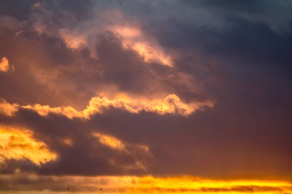 Cielo anaranjado de puesta de sol — Foto de Stock