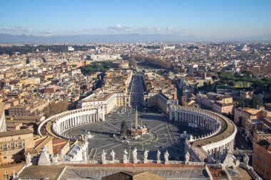 Piazza San Pietro in Vatikan Panorama görünümünü