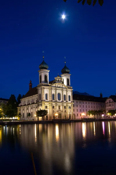 Jezuitský kostel, Luzern, Švýcarsko — Stock fotografie