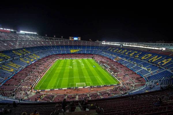 Estádio Camp Nou antes da Liga dos Campeões — Fotografia de Stock