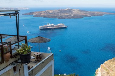 Güzel Deniz Manzaralı, Santorini, Yunanistan
