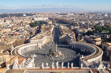 Piazza San Pietro in Vatikan Panorama görünümünü