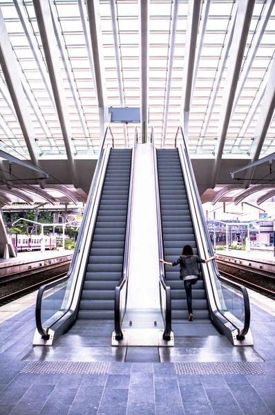 Estación de tren en Lieja, Bélgica — Foto de Stock