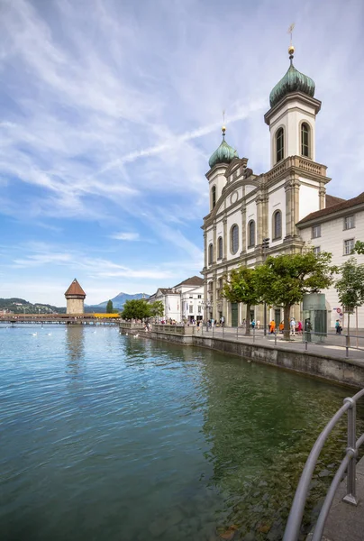 Iglesia Jesuita, Lucerna, Suiza — Foto de Stock