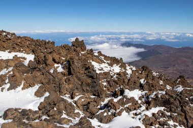 Volkan Teide Panorama görünümünden Tenerife, İspanya