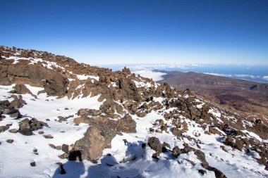 Volkan Teide Panorama görünümünden Tenerife, İspanya