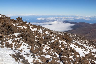 Volkan Teide Panorama görünümünden Tenerife, İspanya