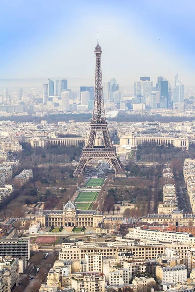 หอคอยเอฟเฟิลและภูมิทัศน์เมืองปารีส — ภาพถ่ายสต็อก