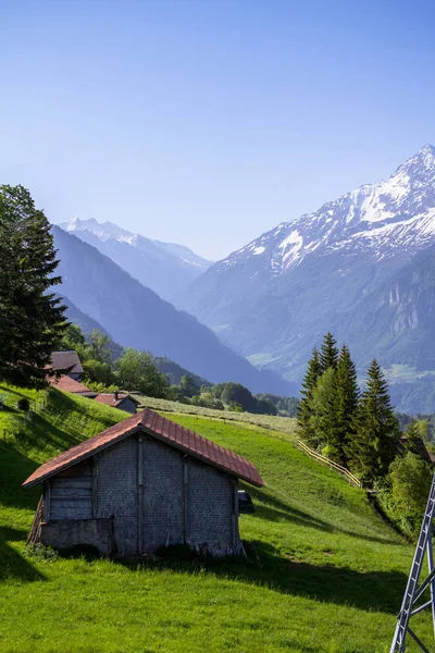 Idylliczny krajobraz w Alpach — Zdjęcie stockowe