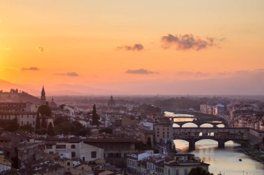 Gün batımında, İtalya Floransa görünümü 