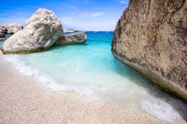 Cala Mariolu, bir plaj 'Golfo di Orosei', Sardunya, İtalya