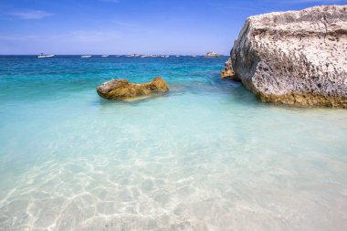 Cala Mariolu, bir plaj 'Golfo di Orosei', Sardunya, İtalya