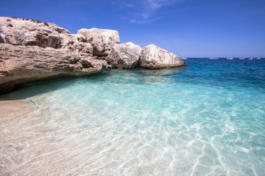 Cala Mariolu, bir plaj 'Golfo di Orosei', Sardunya, İtalya
