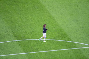 David Luiz eylem önce Uefa Şampiyonlar Ligi maç