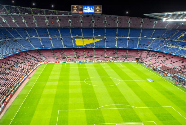 Estádio Camp Nou antes da Liga dos Campeões — Fotografia de Stock